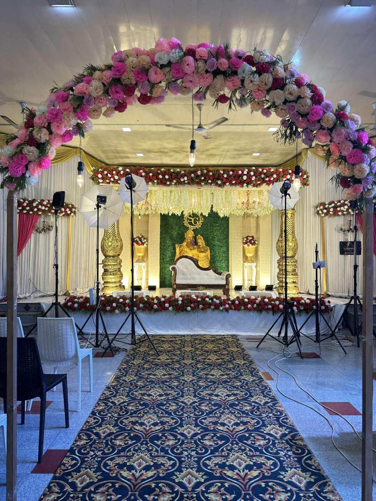 Main auditorium hall with seating at KRISHNAKRIPA AUDITORIUM